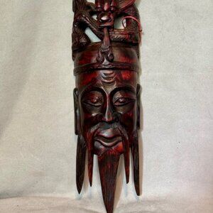 Chinese Emperor -bearded face with dragon crown mask